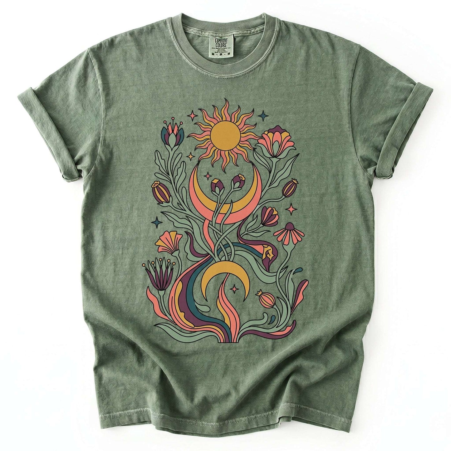 Psychedelic Flora Vintage Washed T-Shirt