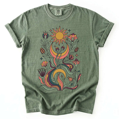 Psychedelic Flora Vintage Washed T-Shirt