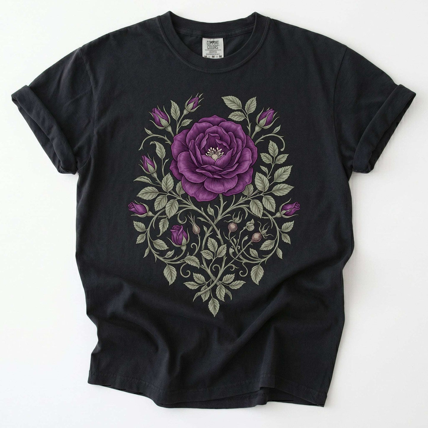 Purple Rose Vintage Washed T-Shirt