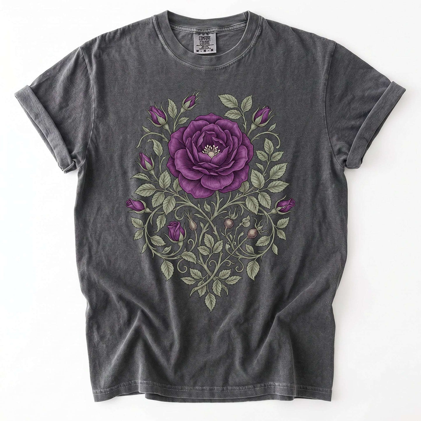 Purple Rose Vintage Washed T-Shirt