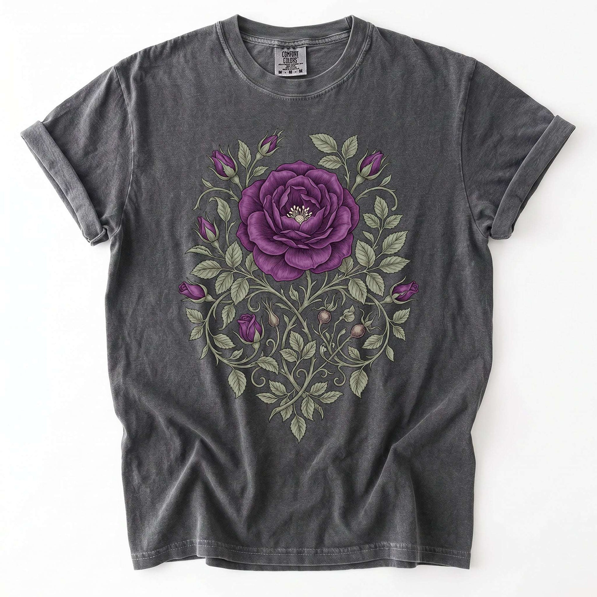 Purple Rose Vintage Washed T-Shirt