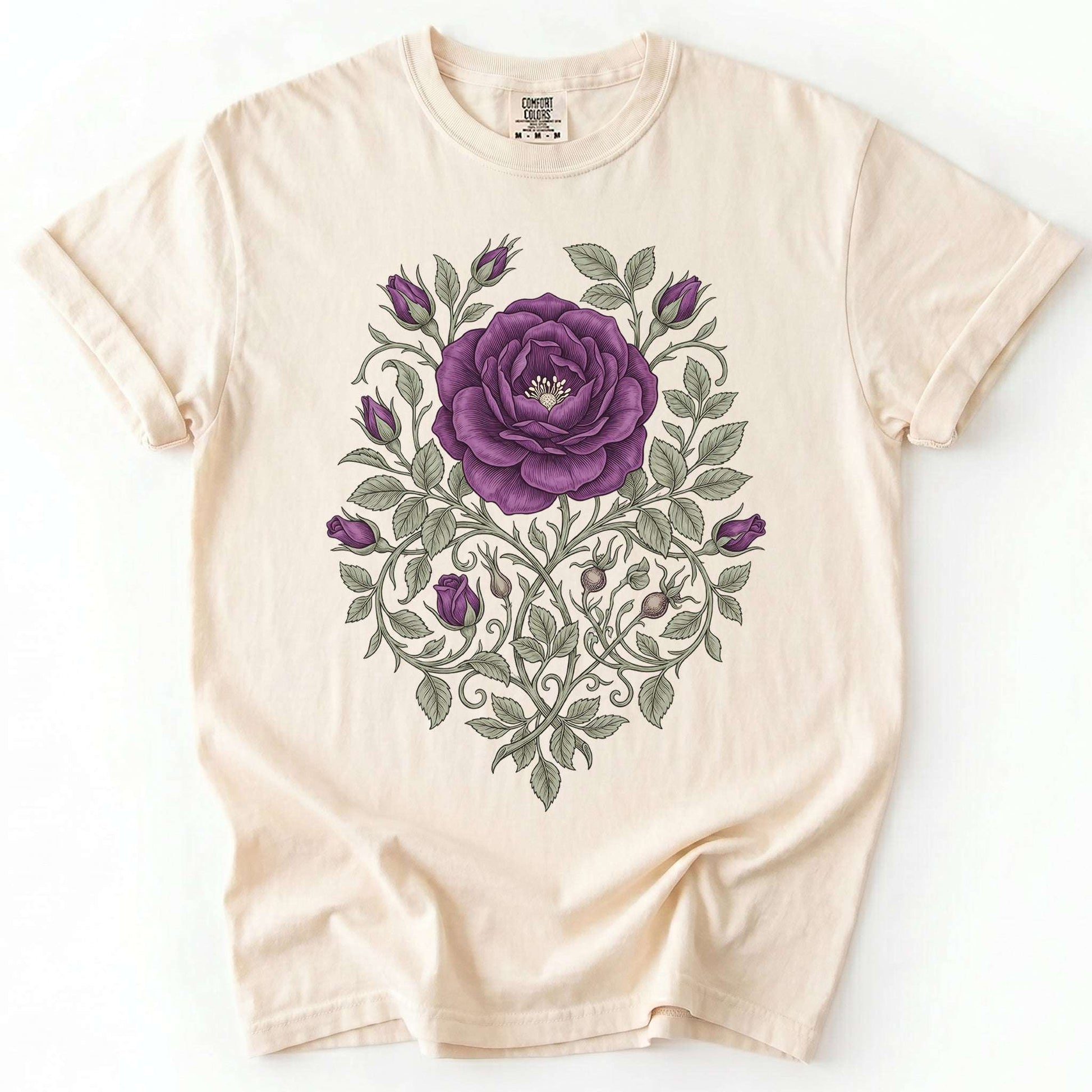 Purple Rose Vintage Washed T-Shirt
