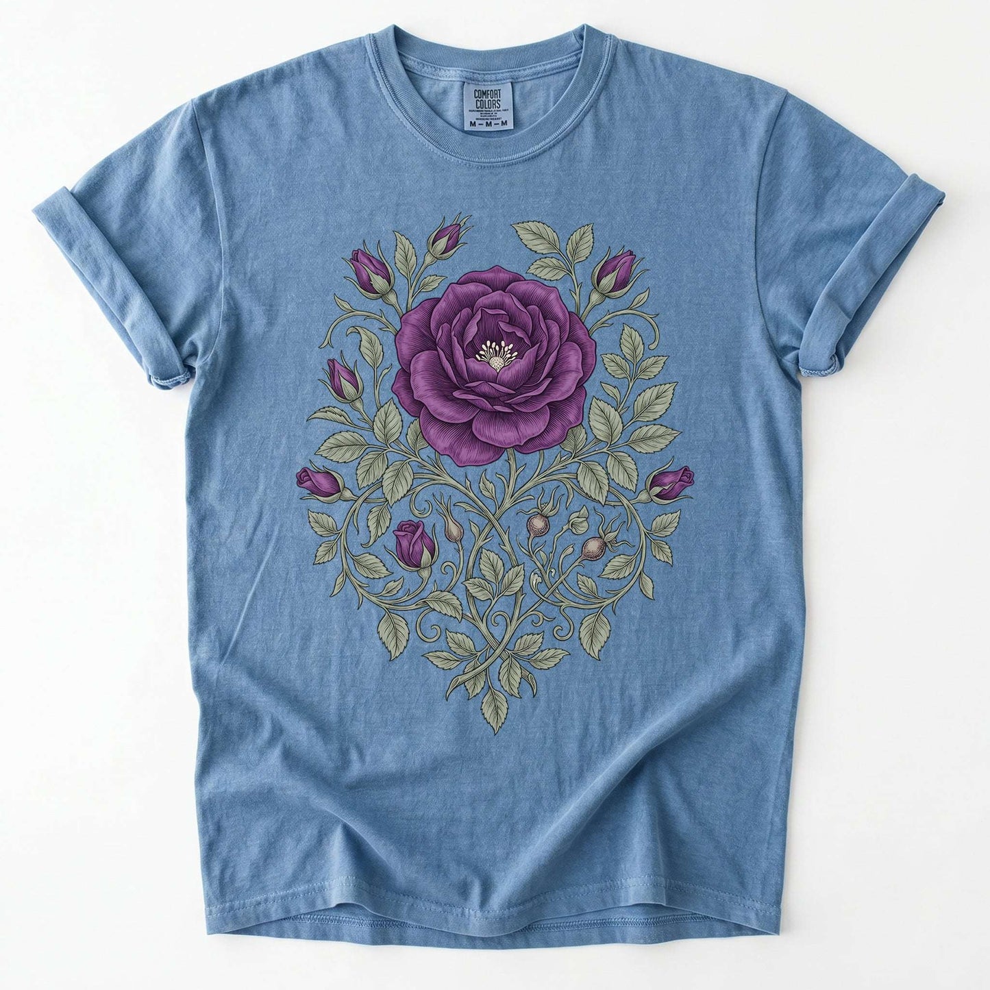 Purple Rose Vintage Washed T-Shirt
