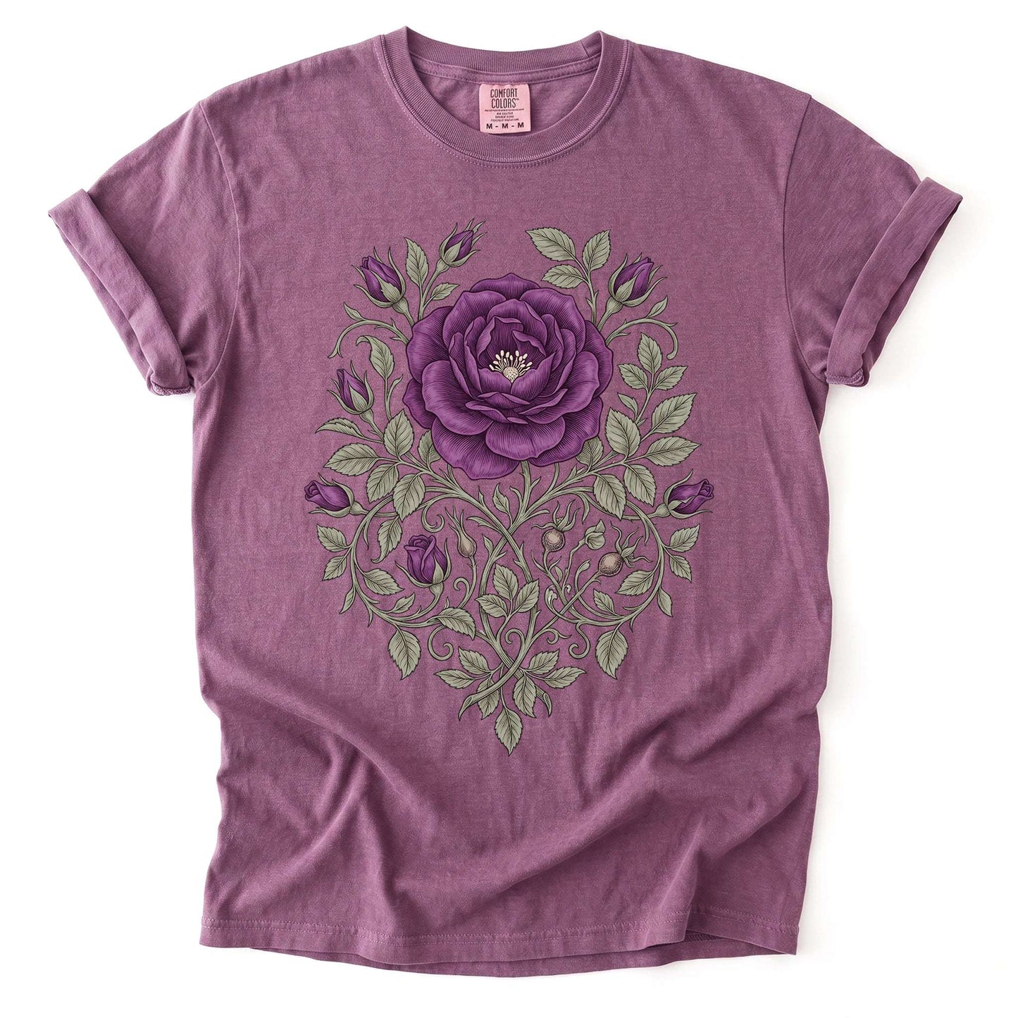 Purple Rose Vintage Washed T-Shirt