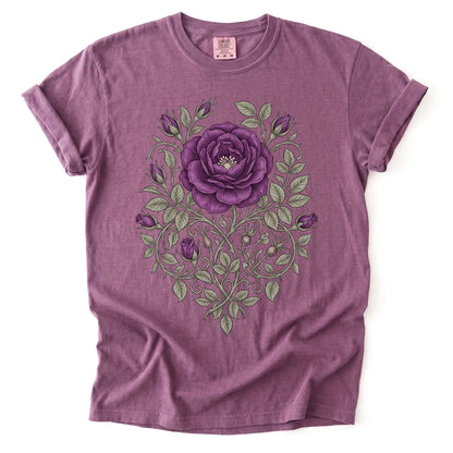 Purple Rose Vintage Washed T-Shirt