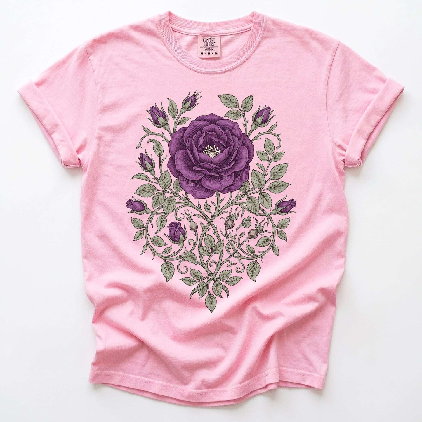 Purple Rose Vintage Washed T-Shirt