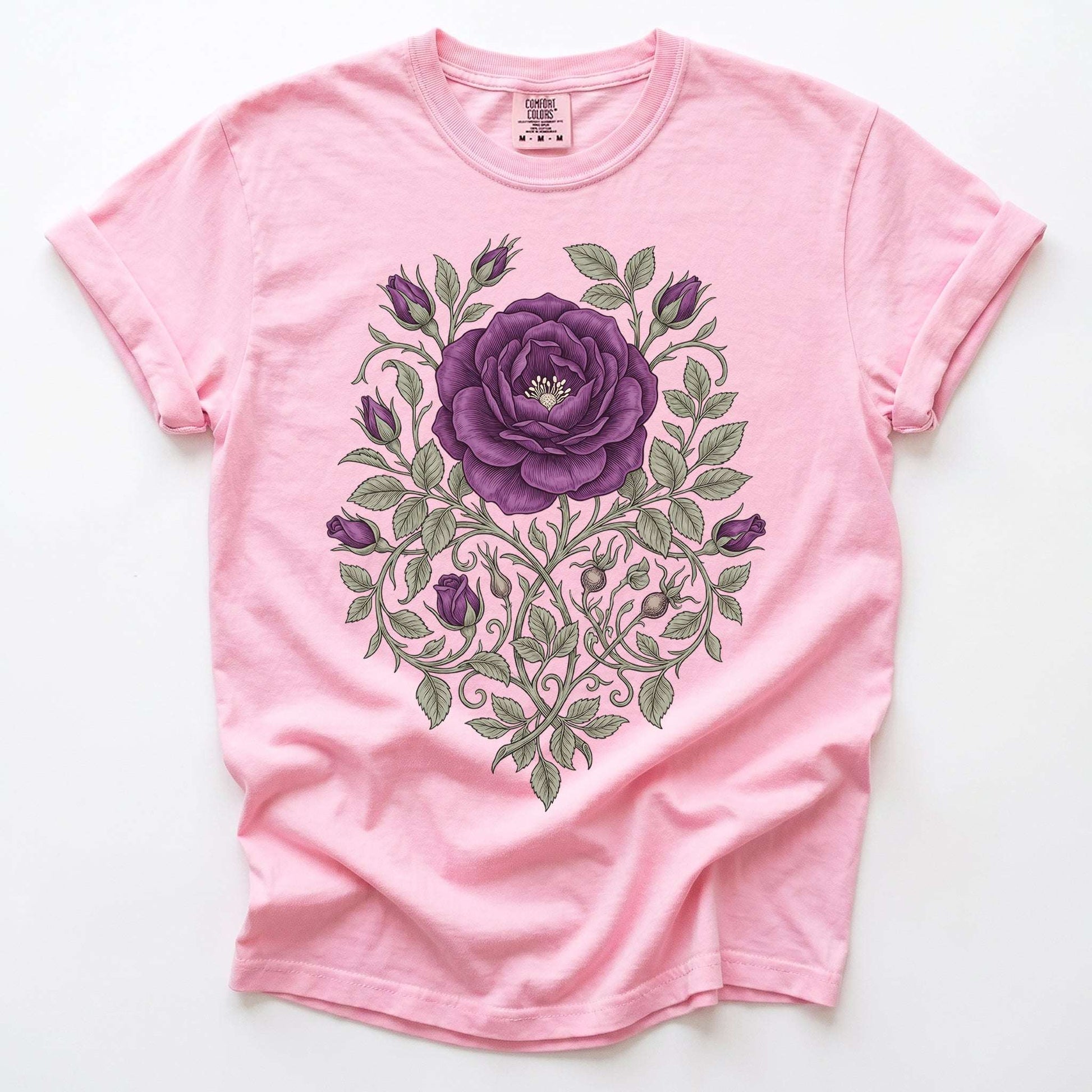 Purple Rose Vintage Washed T-Shirt