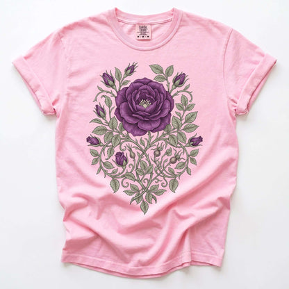 Purple Rose Vintage Washed T-Shirt