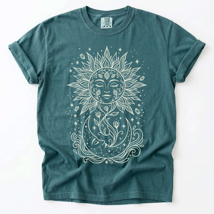 Radiant Sun & Moon Vintage Washed T-Shirt