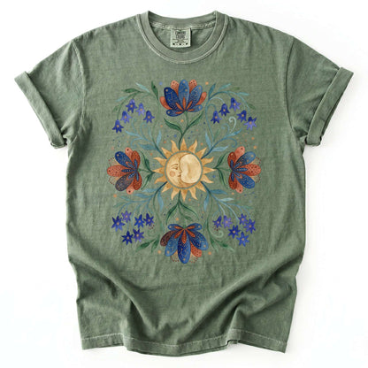 Radiant Sun & Serene Moon Vintage Washed T-Shirt