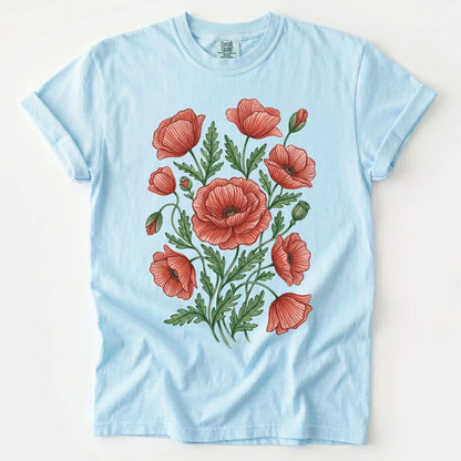Red Poppy Vintage Washed T-Shirt