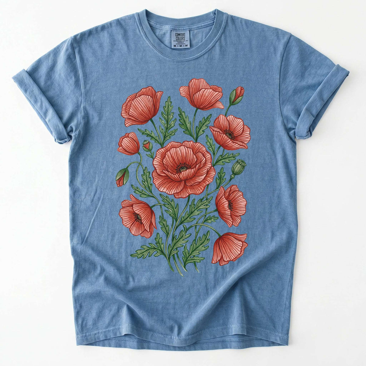 Red Poppy Vintage Washed T-Shirt