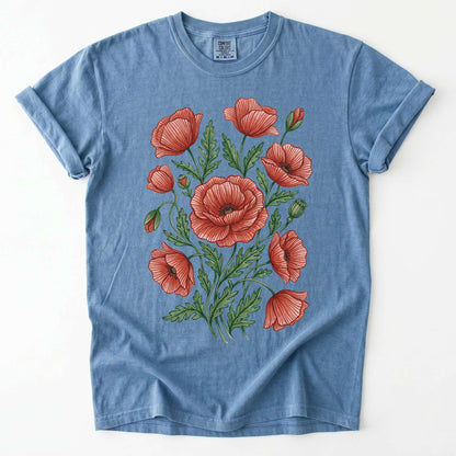 Red Poppy Vintage Washed T-Shirt