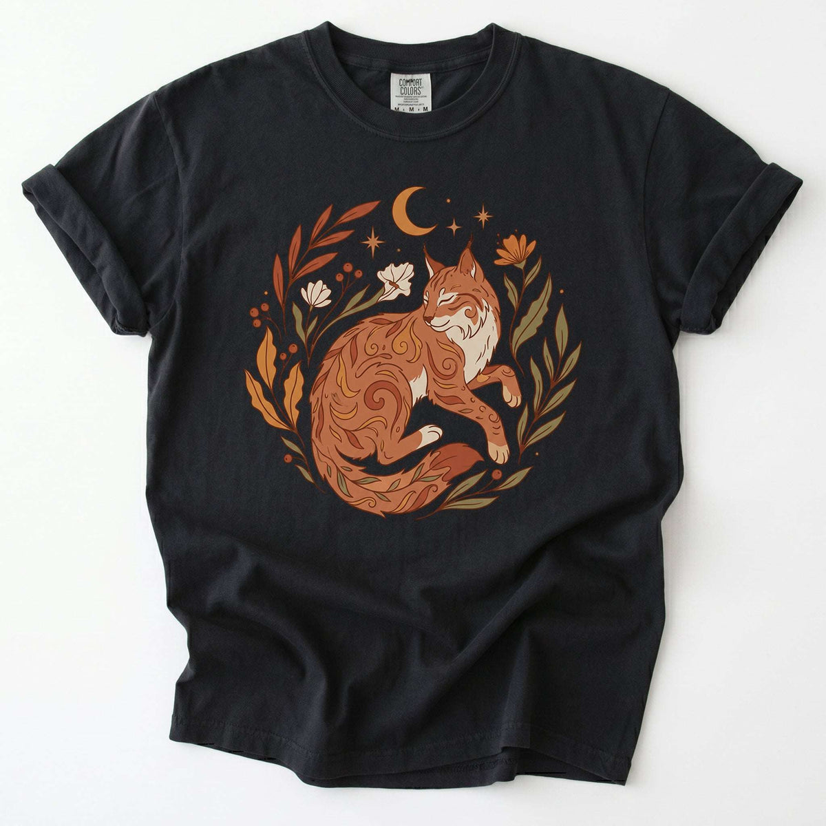 Resting Woodland Lynx Vintage Washed T-Shirt