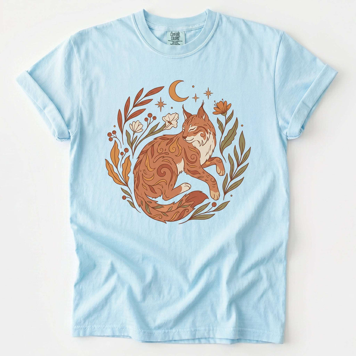 Resting Woodland Lynx Vintage Washed T-Shirt