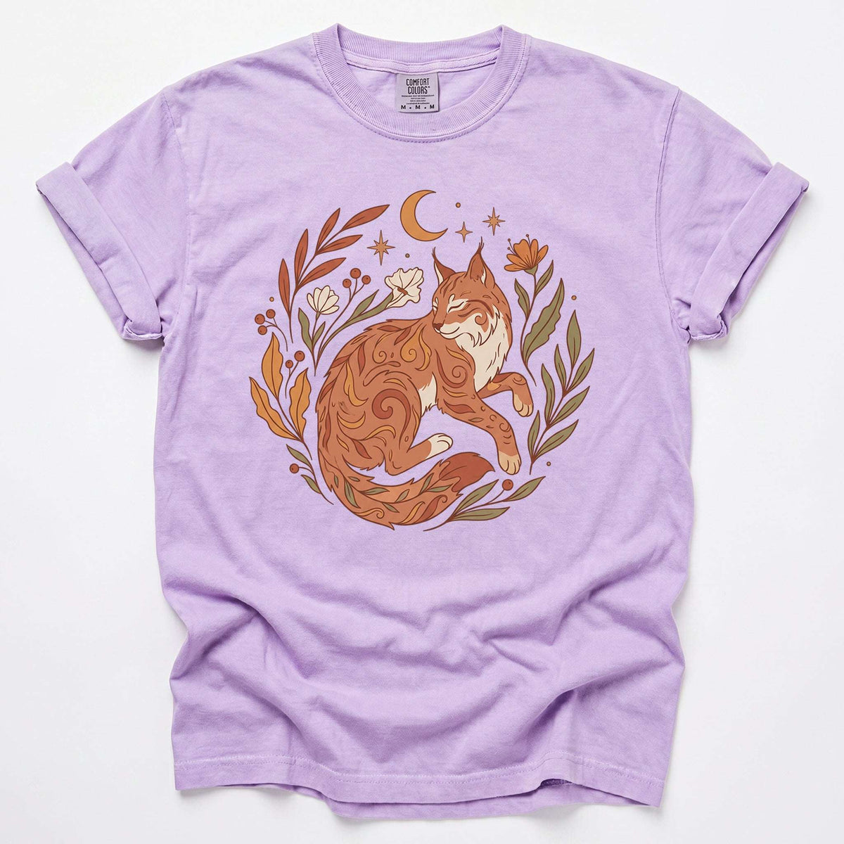 Resting Woodland Lynx Vintage Washed T-Shirt