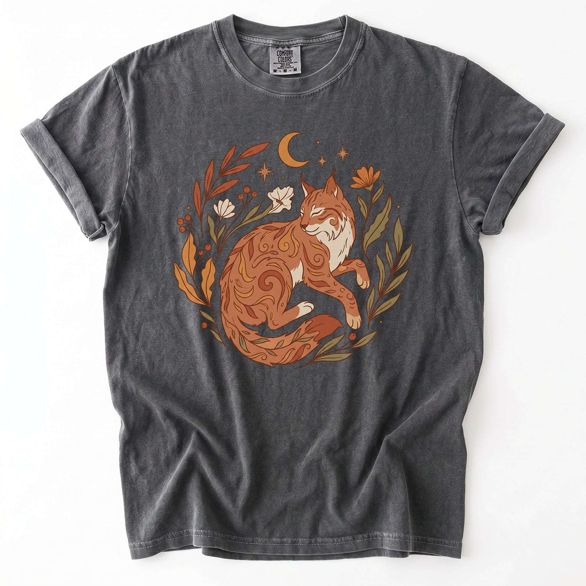 Resting Woodland Lynx Vintage Washed T-Shirt