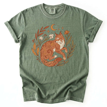 Resting Woodland Lynx Vintage Washed T-Shirt