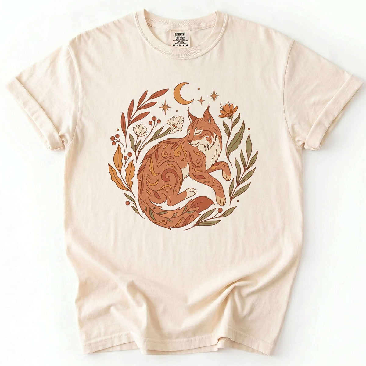 Resting Woodland Lynx Vintage Washed T-Shirt