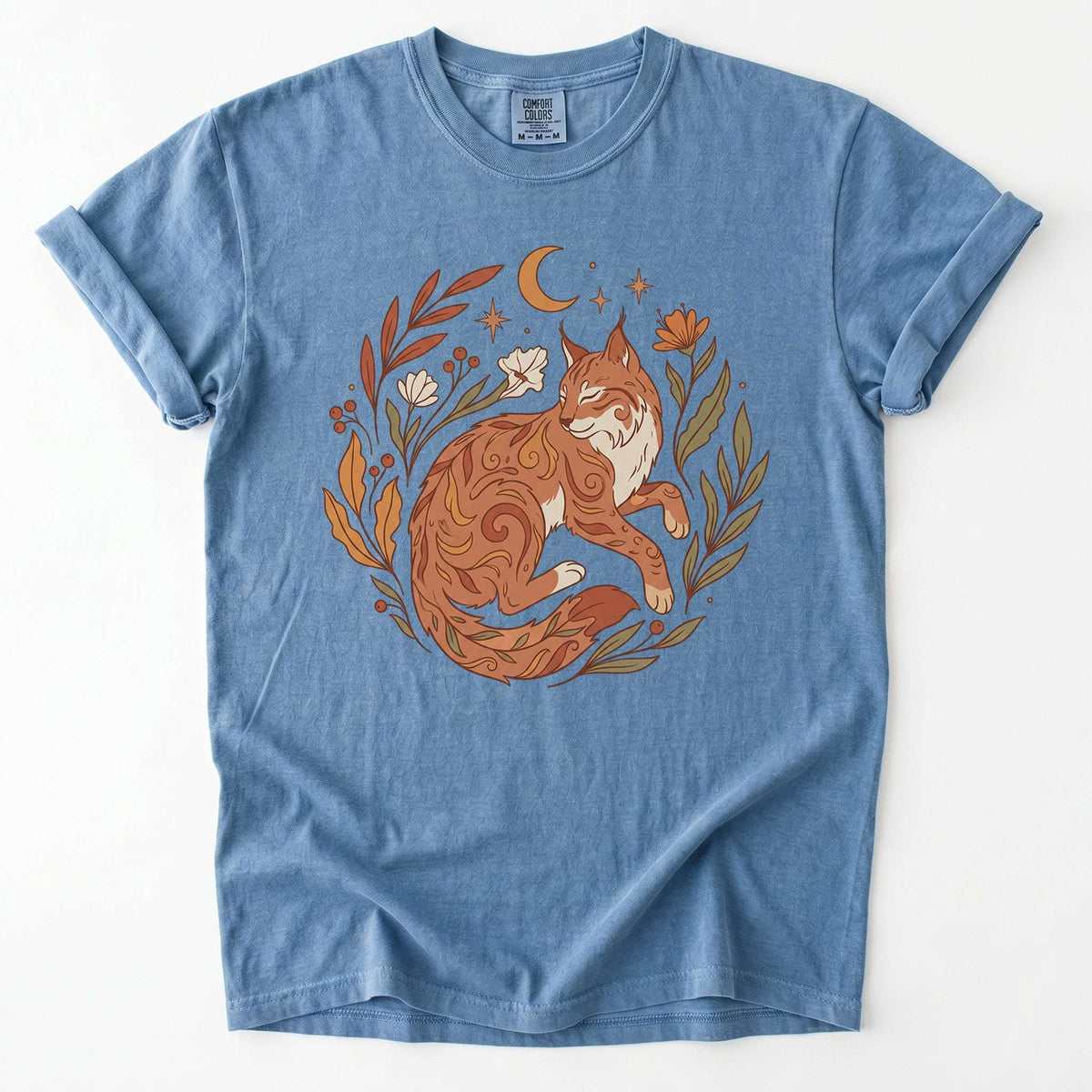 Resting Woodland Lynx Vintage Washed T-Shirt