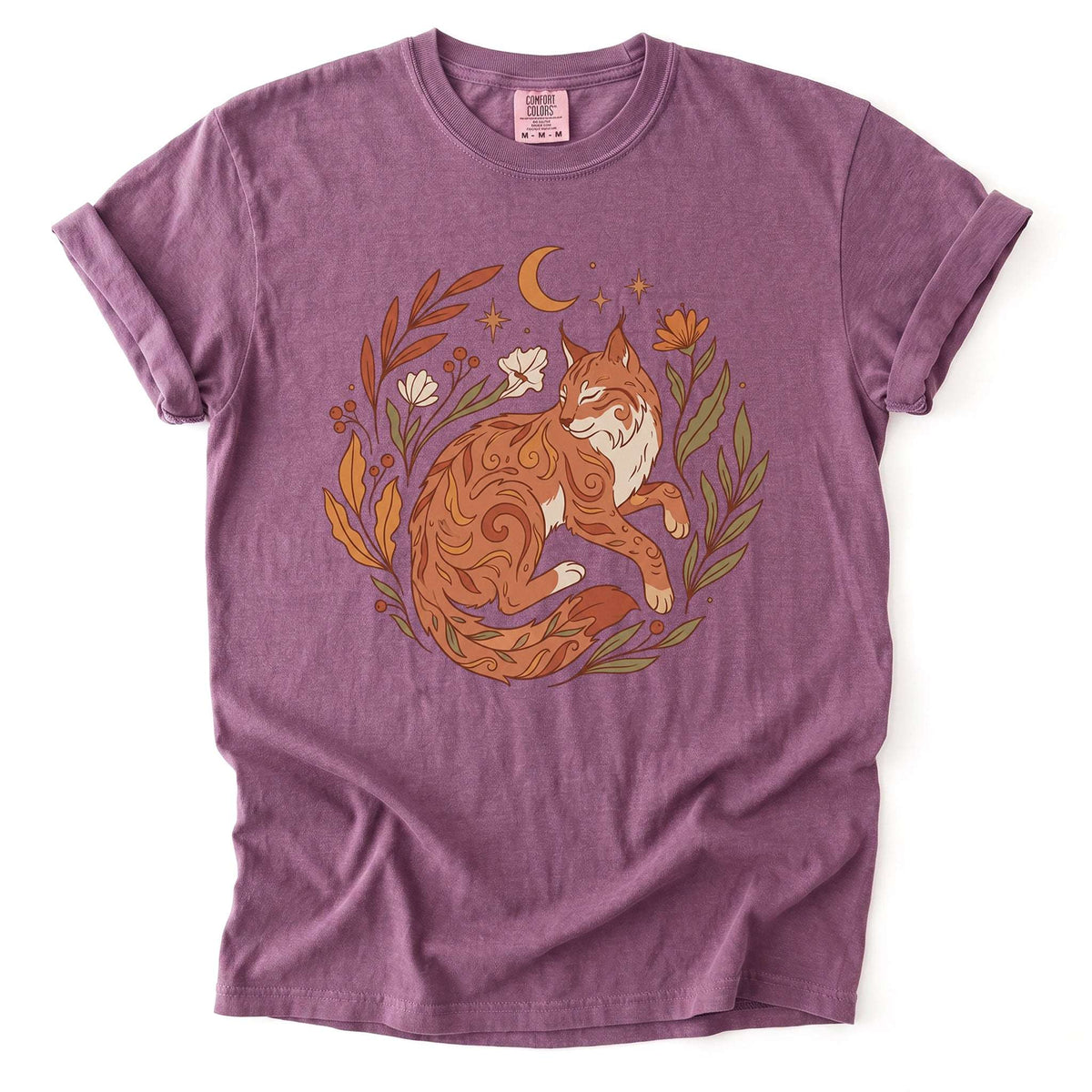 Resting Woodland Lynx Vintage Washed T-Shirt