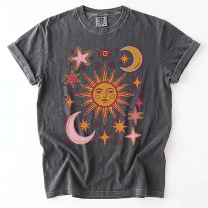 Retro Inspired Sun Vintage Washed T-Shirt