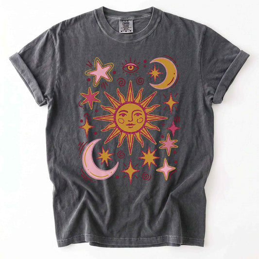 Retro Inspired Sun Vintage Washed T-Shirt