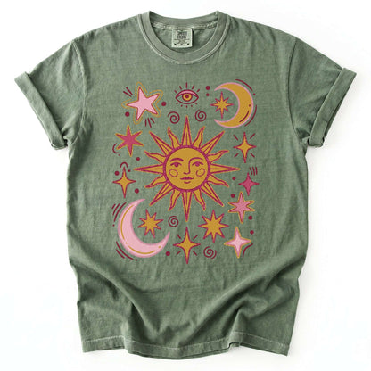 Retro Inspired Sun Vintage Washed T-Shirt