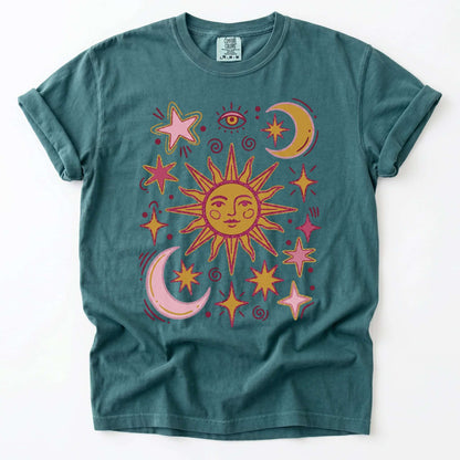 Retro Inspired Sun Vintage Washed T-Shirt