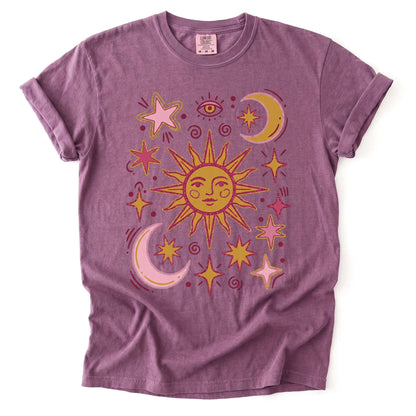 Retro Inspired Sun Vintage Washed T-Shirt