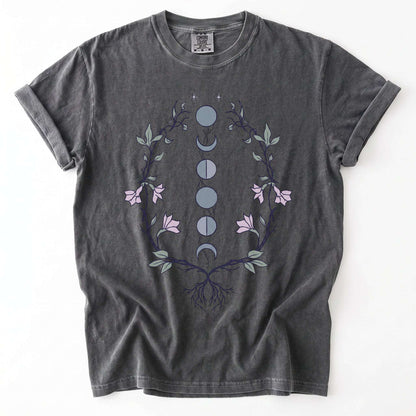 Rooted Lunar Phases Vintage Washed T-Shirt