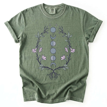 Rooted Lunar Phases Vintage Washed T-Shirt