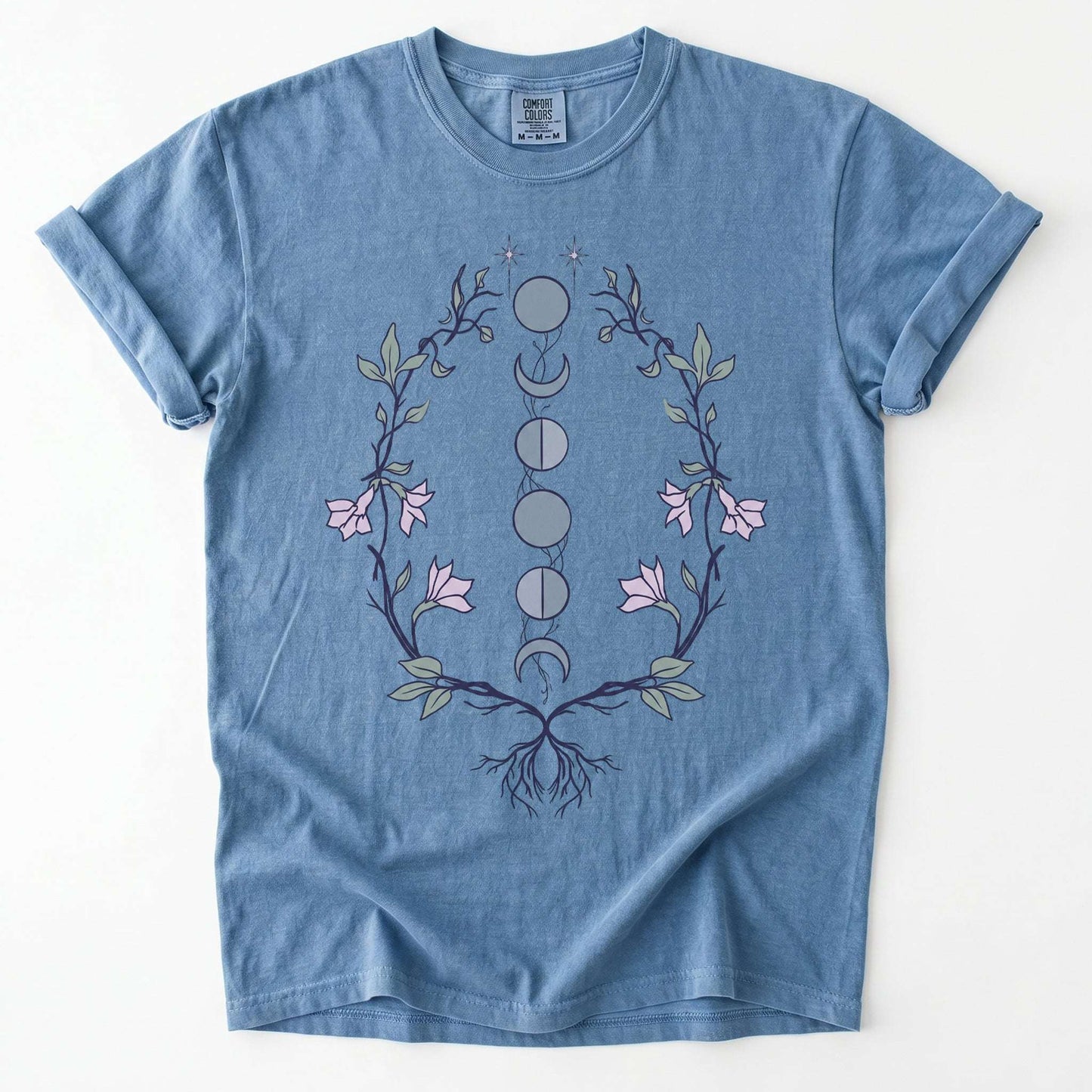 Rooted Lunar Phases Vintage Washed T-Shirt