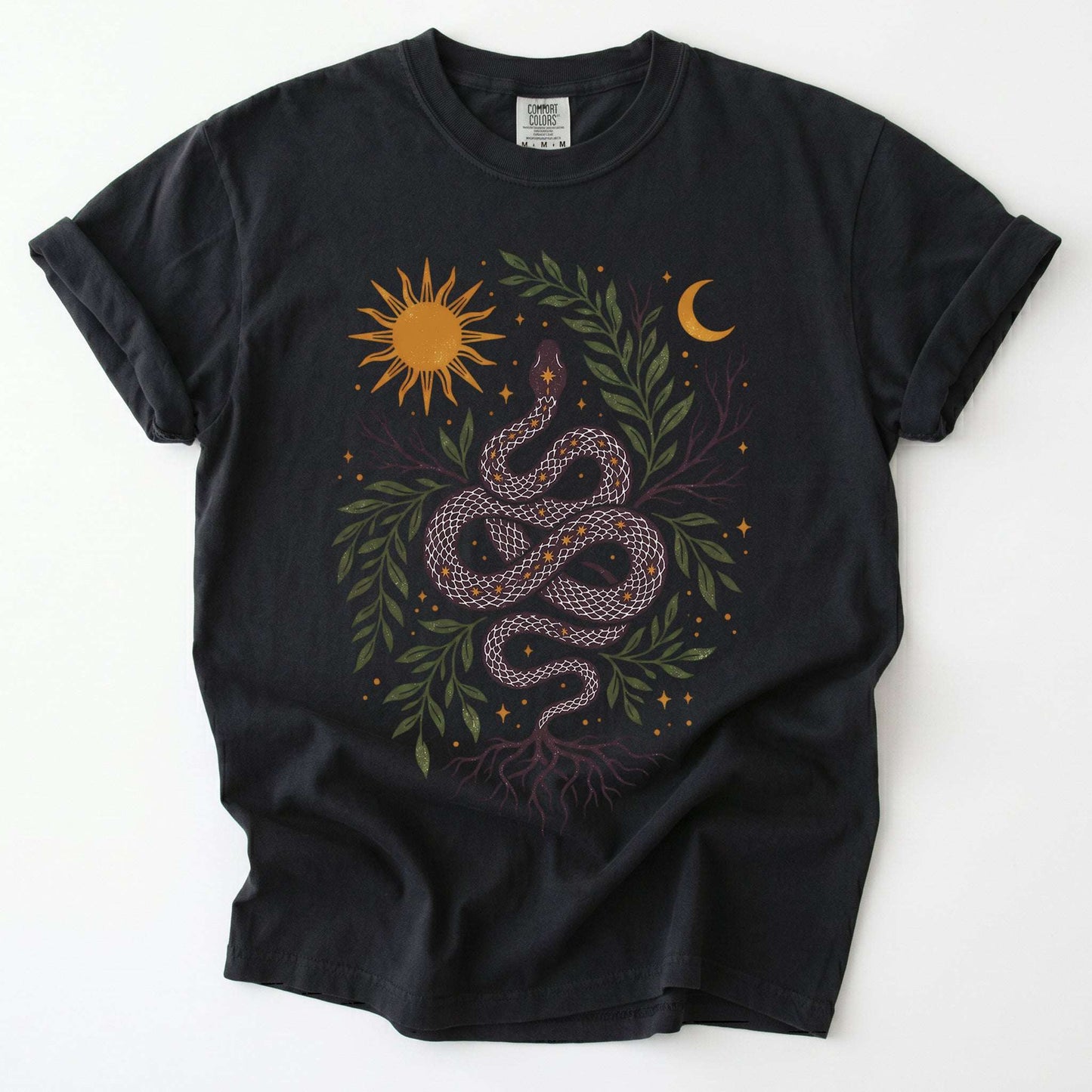 Celestial Rooted Snake Vintage Washed T-Shirt