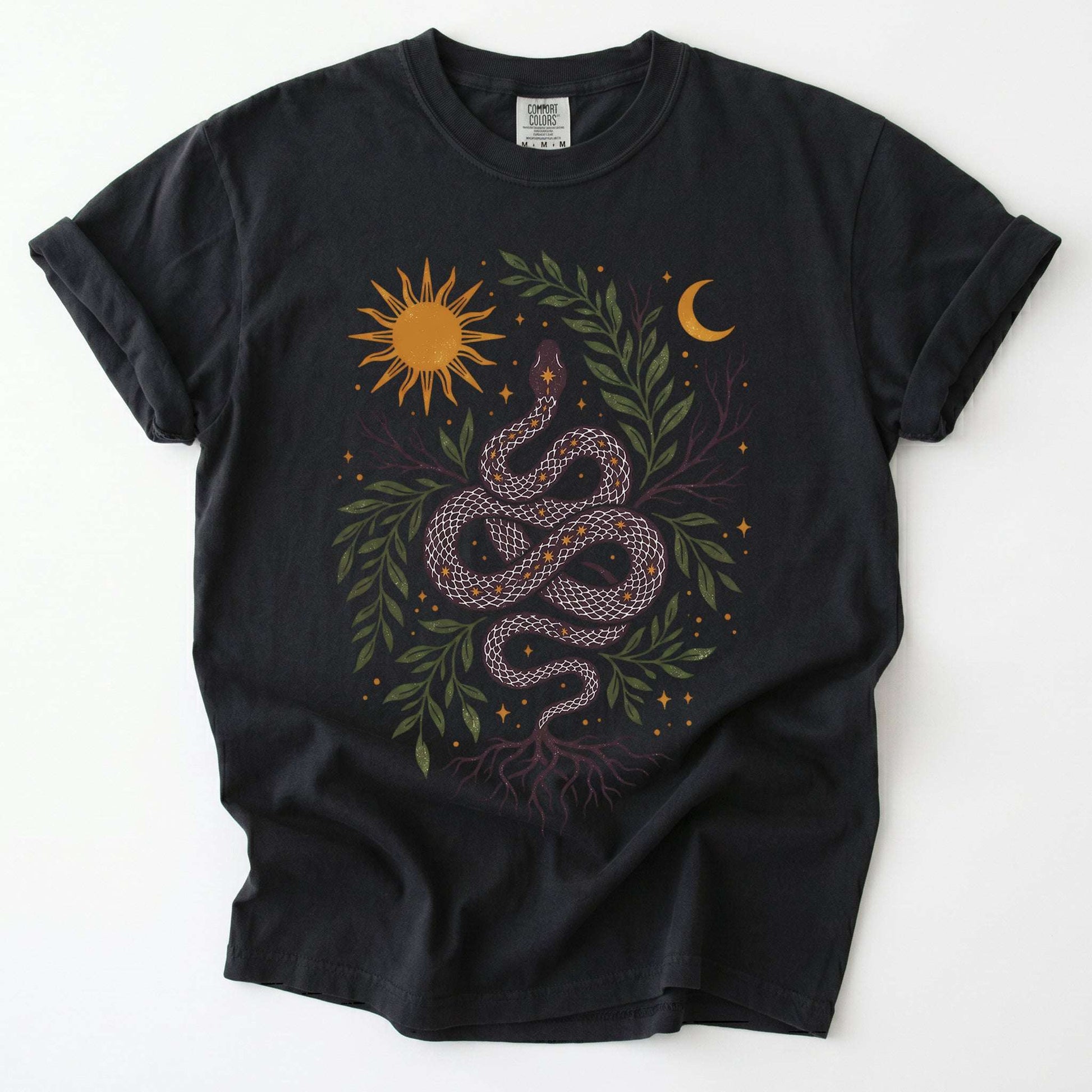 Celestial Rooted Snake Vintage Washed T-Shirt