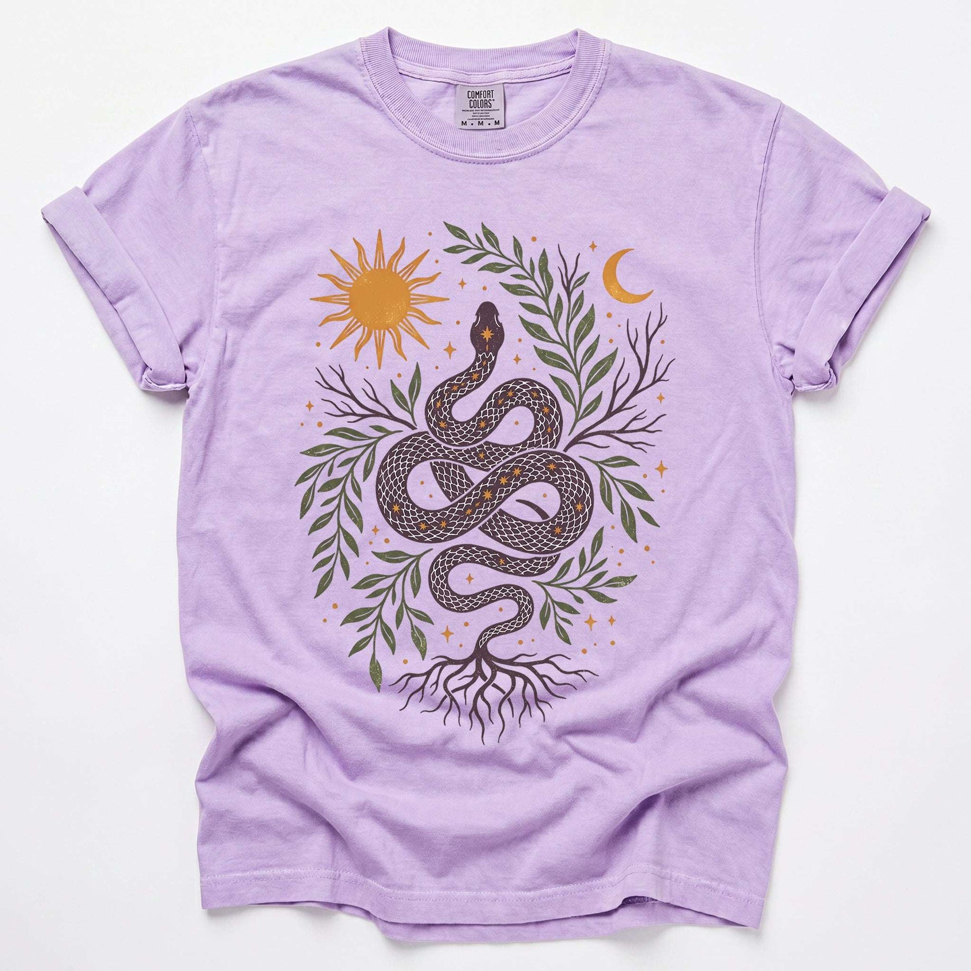 Celestial Rooted Snake Vintage Washed T-Shirt