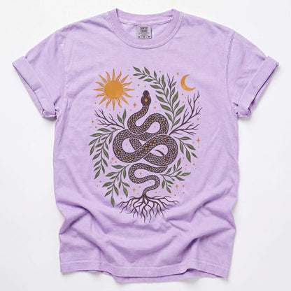 Celestial Rooted Snake Vintage Washed T-Shirt