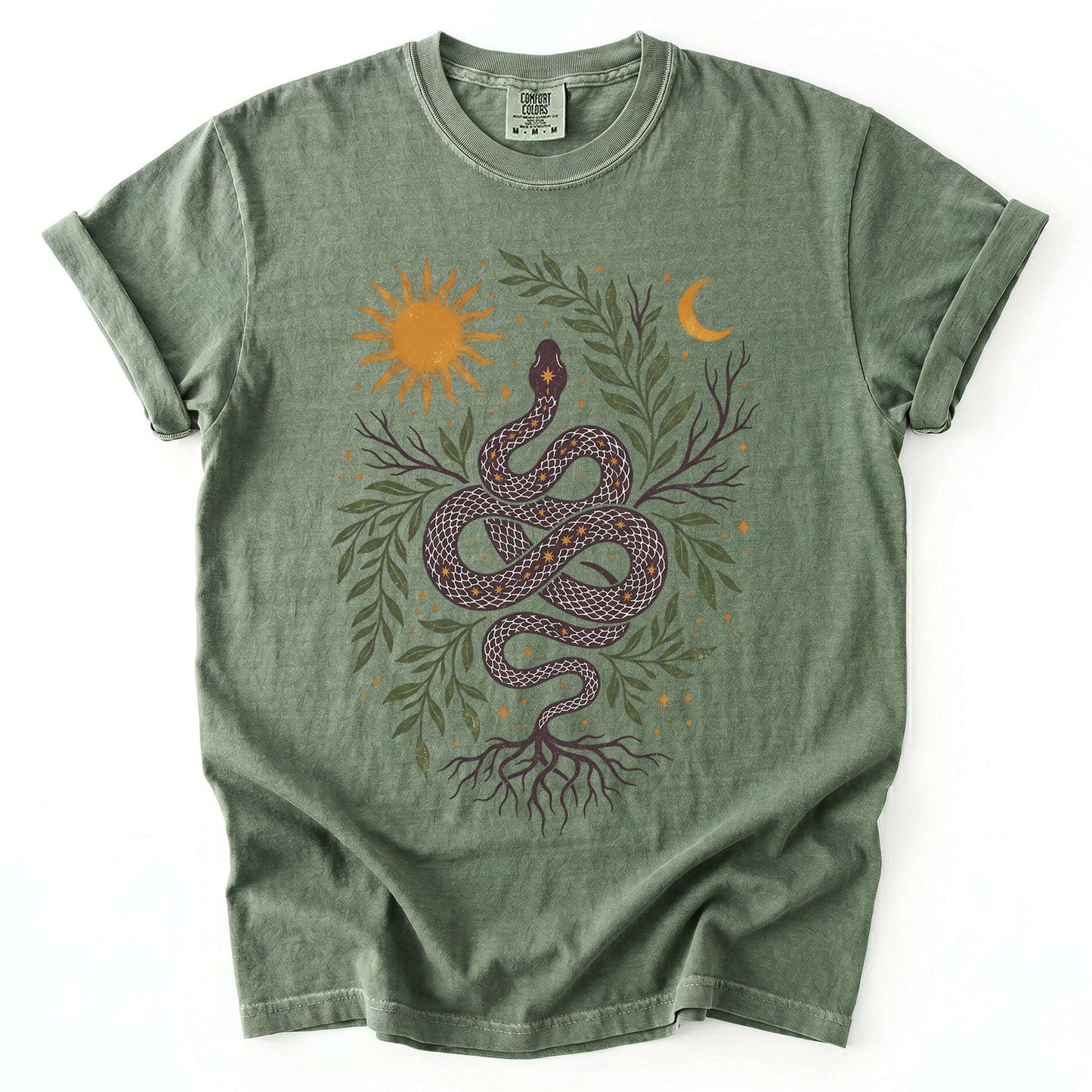 Celestial Rooted Snake Vintage Washed T-Shirt