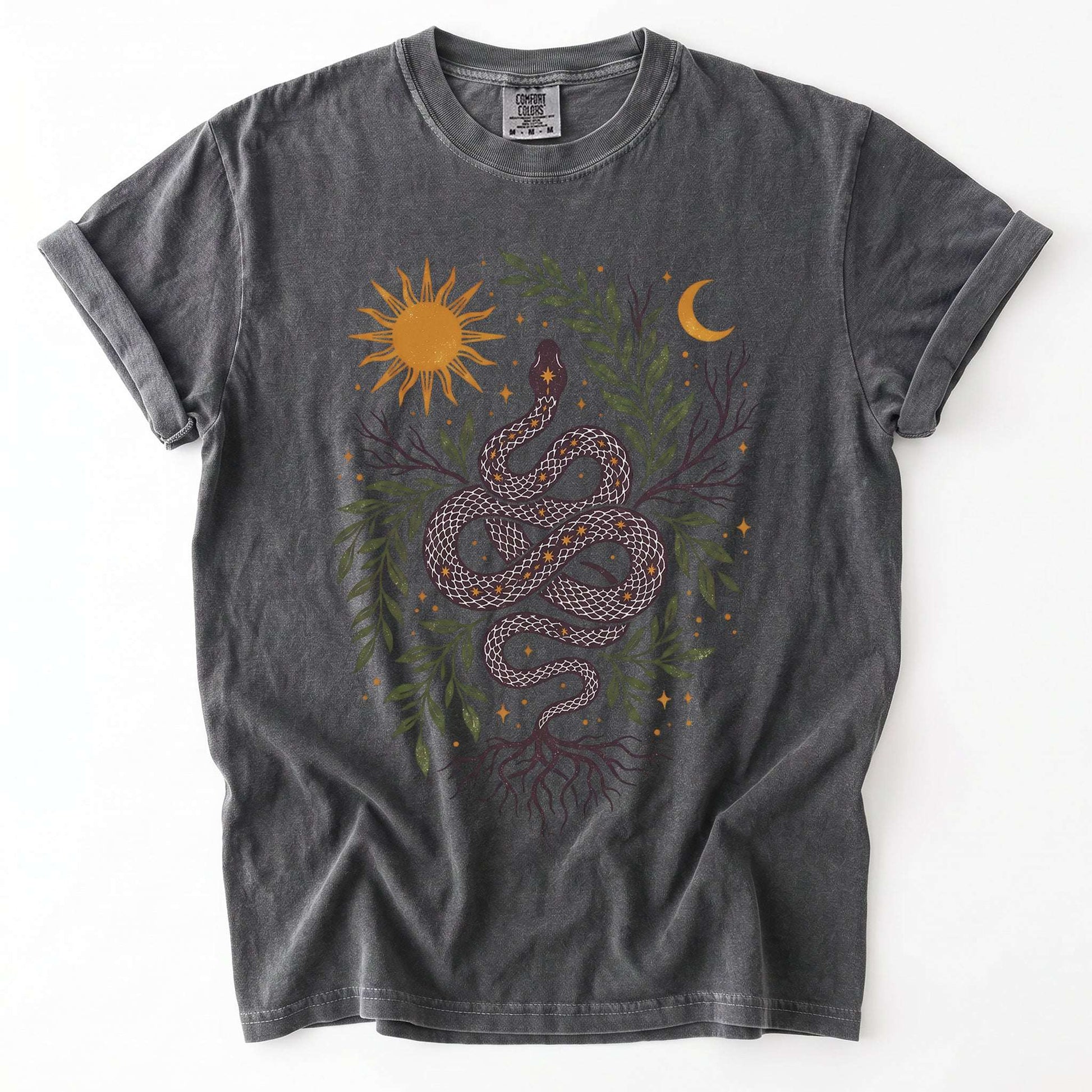 Celestial Rooted Snake Vintage Washed T-Shirt
