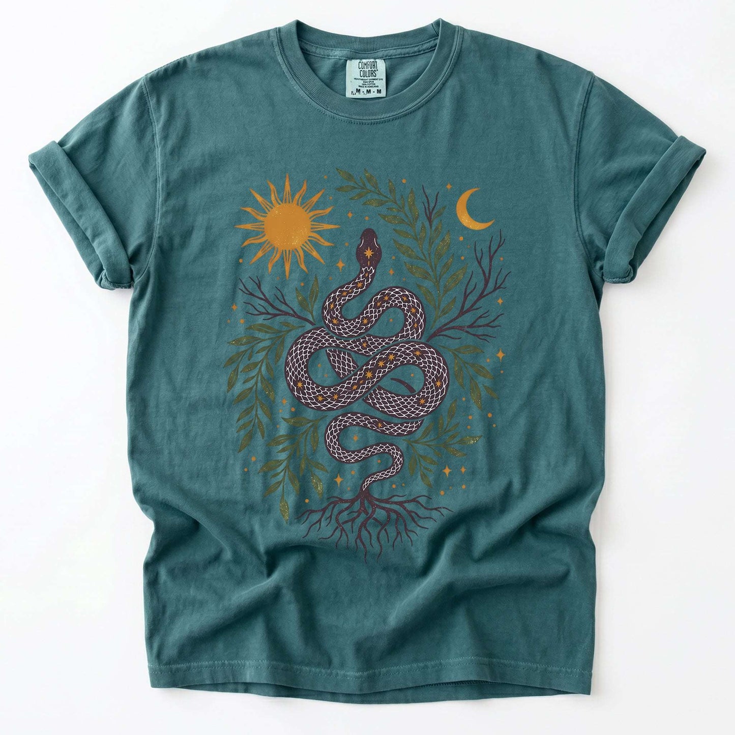Celestial Rooted Snake Vintage Washed T-Shirt