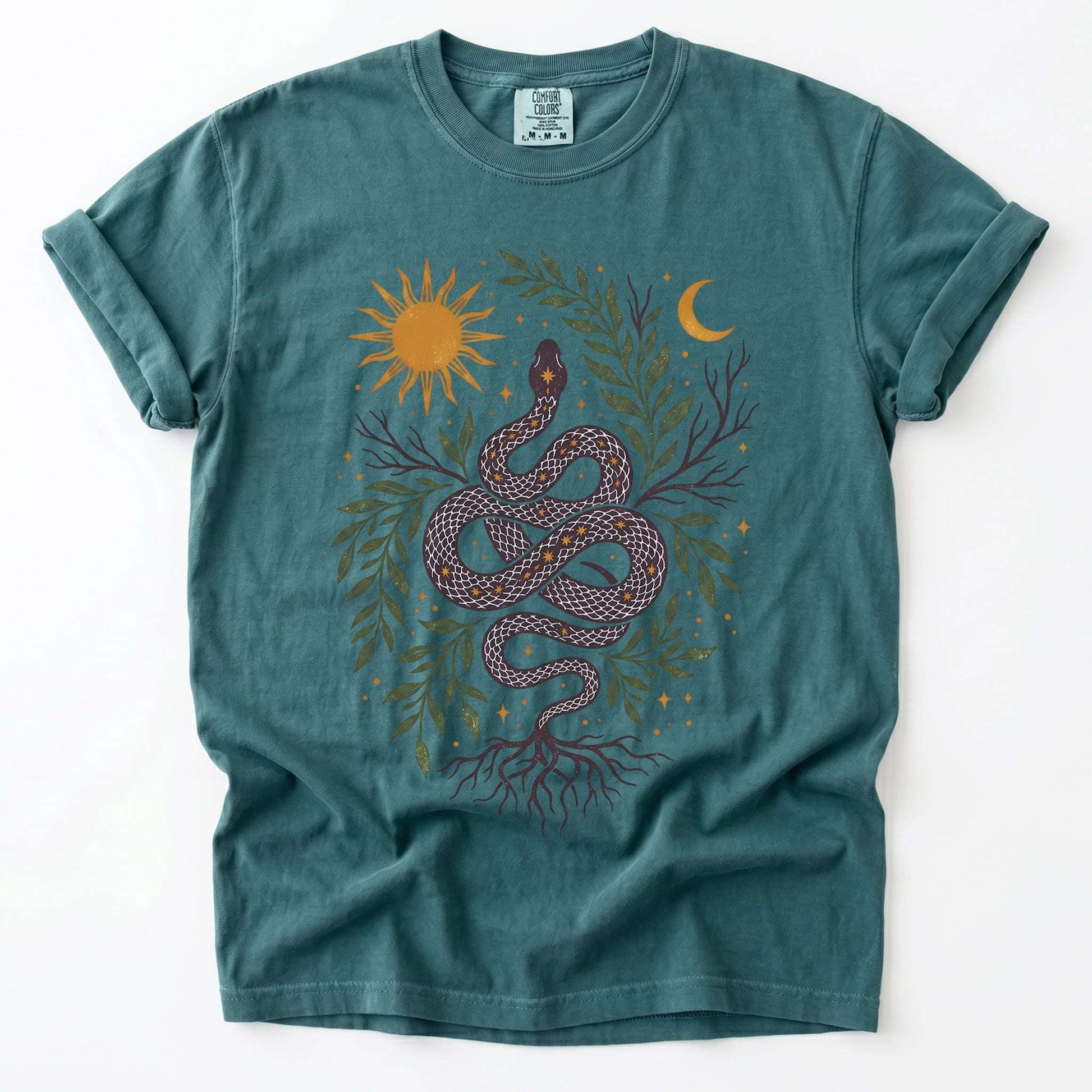 Celestial Rooted Snake Vintage Washed T-Shirt