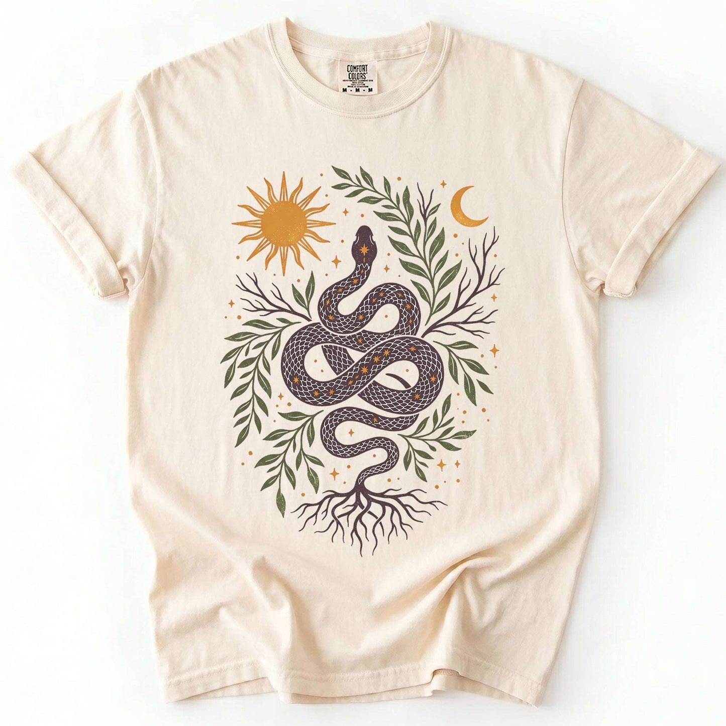 Celestial Rooted Snake Vintage Washed T-Shirt