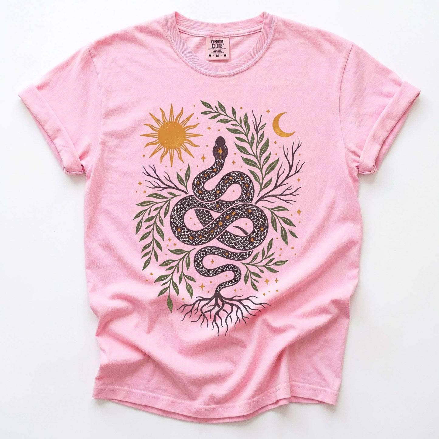 Celestial Rooted Snake Vintage Washed T-Shirt