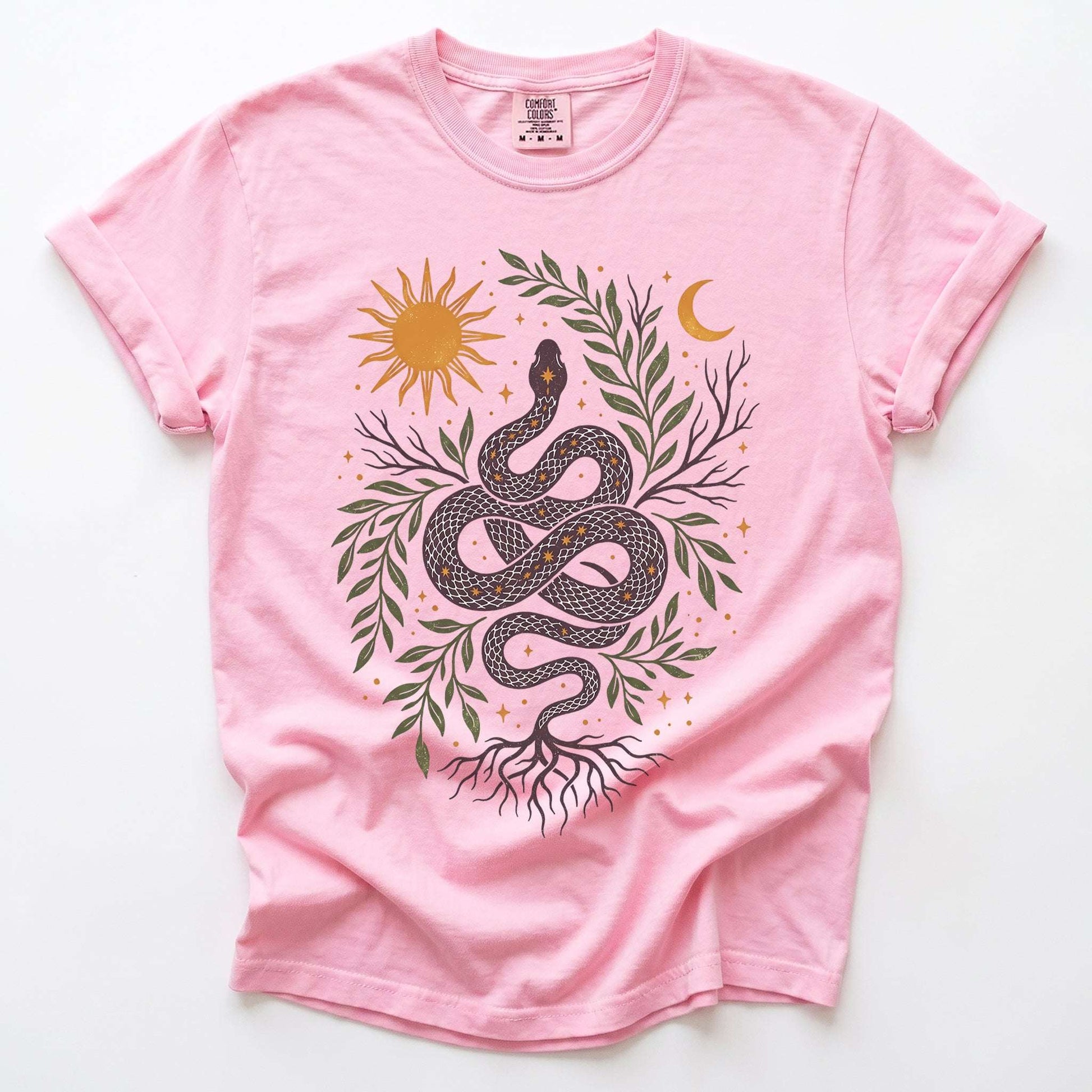 Celestial Rooted Snake Vintage Washed T-Shirt