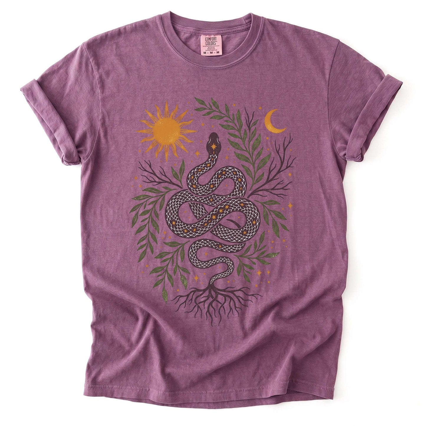 Celestial Rooted Snake Vintage Washed T-Shirt