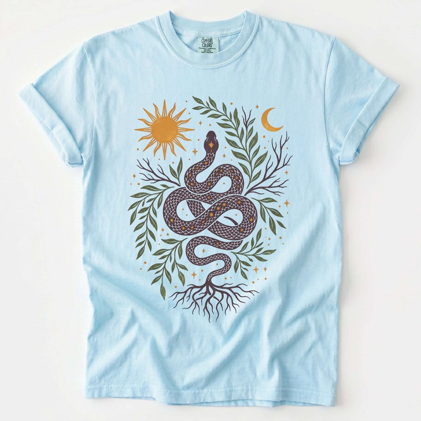 Celestial Rooted Snake Vintage Washed T-Shirt