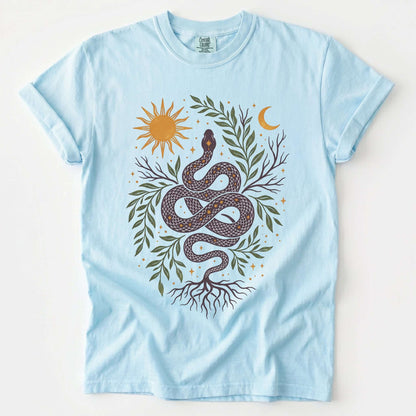 Celestial Rooted Snake Vintage Washed T-Shirt