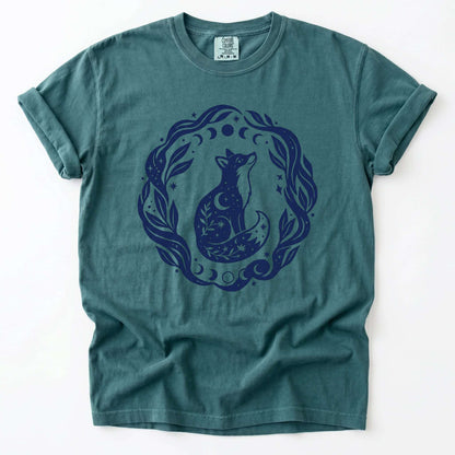 Serene Woodland Fox Vintage Washed T-Shirt
