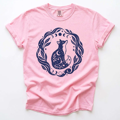 Serene Woodland Fox Vintage Washed T-Shirt