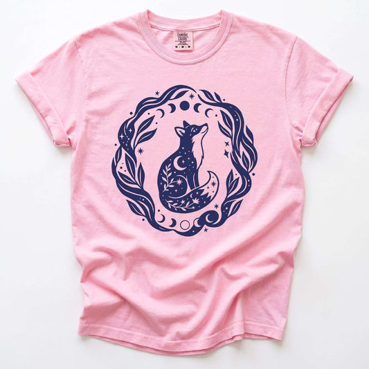 Serene Woodland Fox Vintage Washed T-Shirt